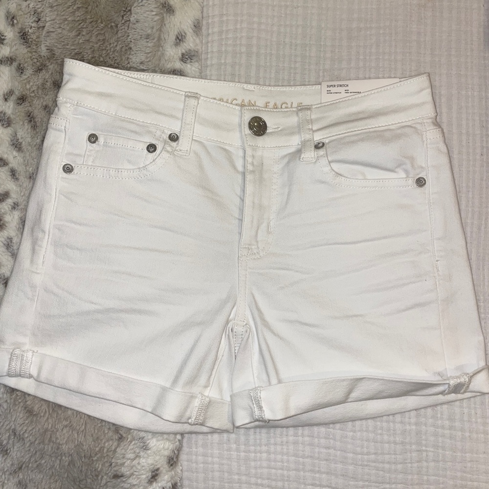 White Jean Shorts
